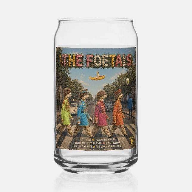 The Foetals: a Parody Can Glass (Front)