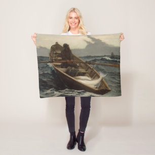 The Fog Warning (by Winslow Homer) Fleece Blanket