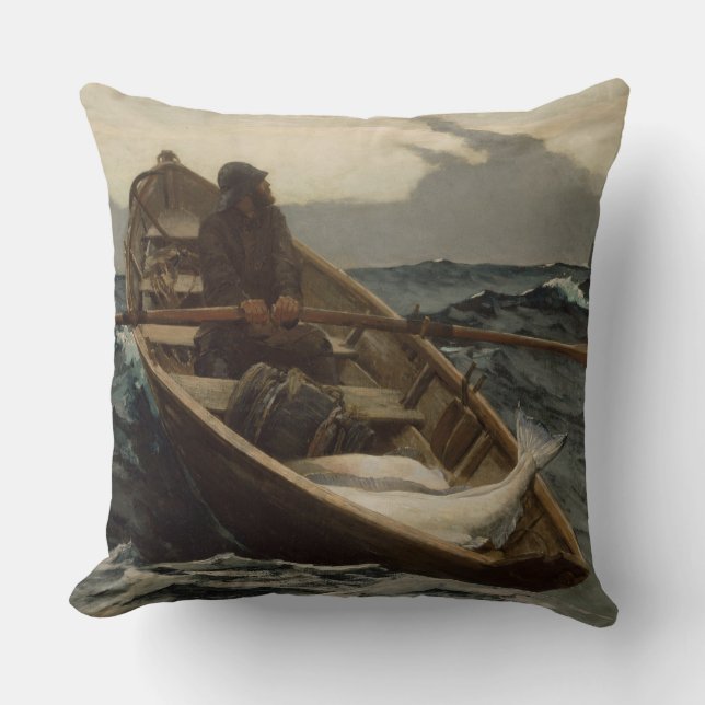 The Fog Warning Throw Pillow (Front)