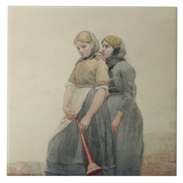 The Foghorn, 1883 (w/c) Tile (Front)