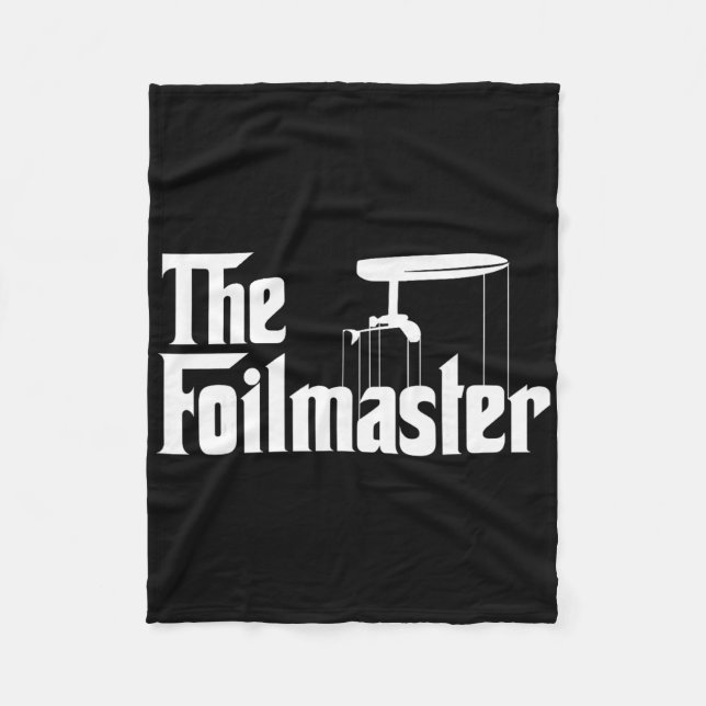 The Foilmaster - Funny E-foil Foilboard Surfing Gi Fleece Blanket (Front)