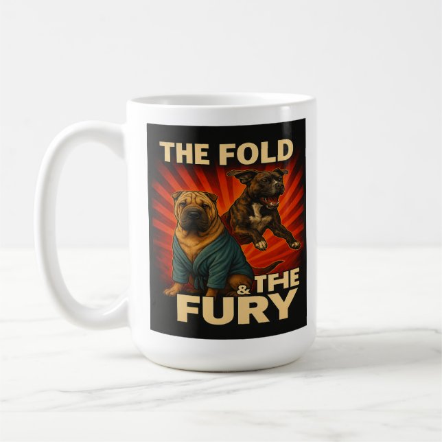 The Fold & The Fury Coffee Mug (Left)