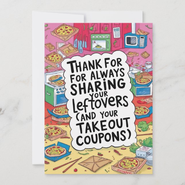 The Foodie Roommate Card (Front)