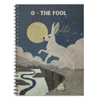 The Fool Major Arcana Poster with the Jackalope  Notebook