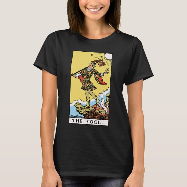 The Fool Tarot Card Rider Waite T-Shirt (Front)