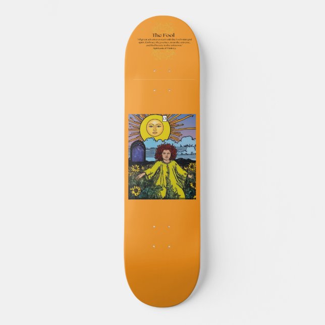 "The Fool" Tarot Card Skateboard Deck (Front)