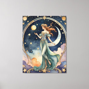 the fool - tarot painting  canvas print