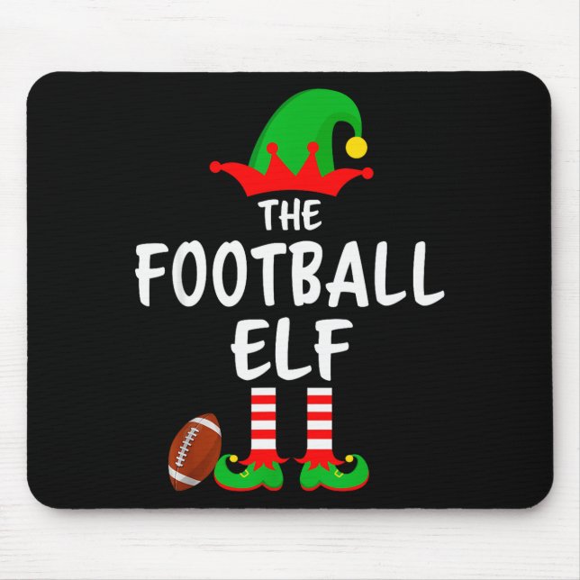 The Football Elf Matching Family Christmas  Mouse Pad (Front)