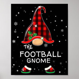The Football Gnome Christmas Party Matching Family Poster