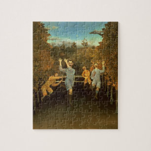 The Football players,1908 (oil on canvas) Jigsaw Puzzle