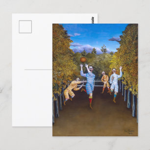 The Football Players   Henri Rousseau   Postcard