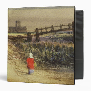 The Footbridge (Landscape with Red Cloak) (w/c and Binder