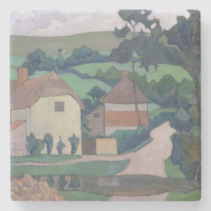 The Ford (oil on canvas) Stone Coaster