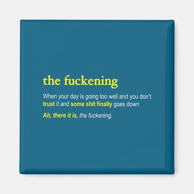 The Forening - The Hilarious Definition For A Fore Magnet (Front)