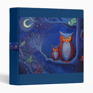 The Forest At Night - Owl art Binder