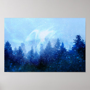 The forest awakens from the mist poster