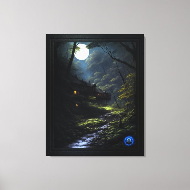 The Forest Dwellers AI Concept Art by Xzendor7 Canvas Print (Front)