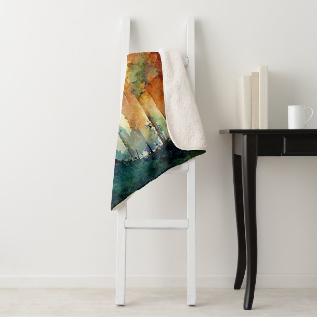 The Forest (nature) Sherpa Blanket (In Situ)