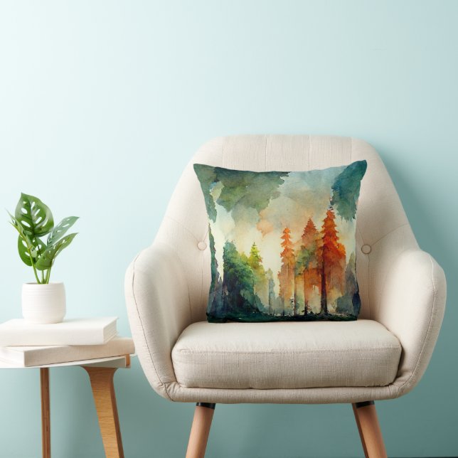 The Forest (nature) Throw Pillow (Chair)