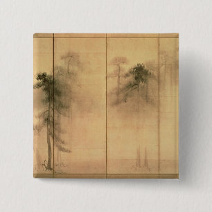 The forest of pines 2 inch square button