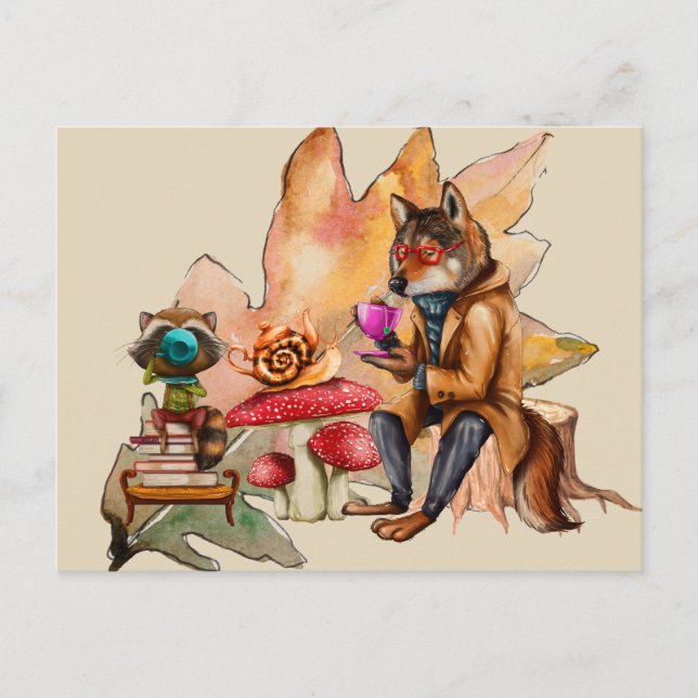 The Forest Tea Party Postcard (Front)