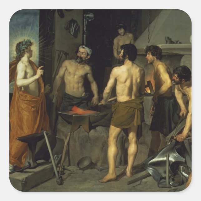 The Forge of Vulcan, 1630 Square Sticker (Front)