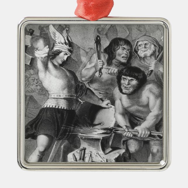 The Forge of Vulcan Metal Ornament (Front)