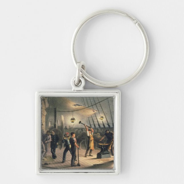 The Forge on Deck of the Great Eastern, night of A Keychain (Front)