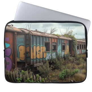 The Forgotten Railway – Abandoned Graffiti Train Laptop Sleeve
