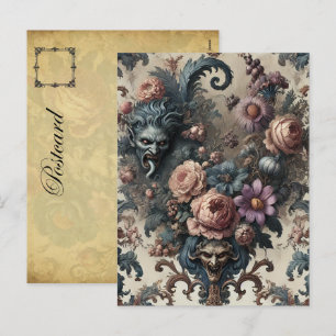 The Formal Fiends – Gothic Floral Design Holiday Postcard