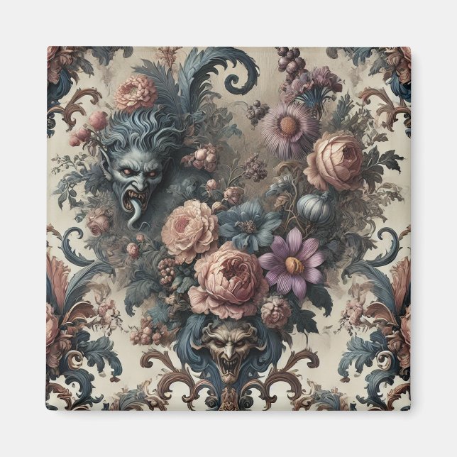 The Formal Fiends – Gothic Floral Design Magnet (Front)