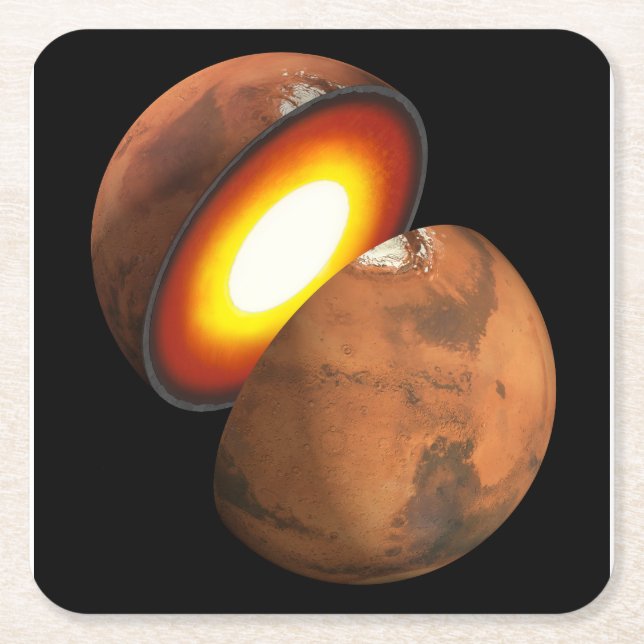 The Formation Of Rocky Bodies In The Solar System. Square Paper Coaster (Front)