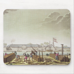 The Fort at Batavia with Native Loggers, plate 50 Mouse Pad