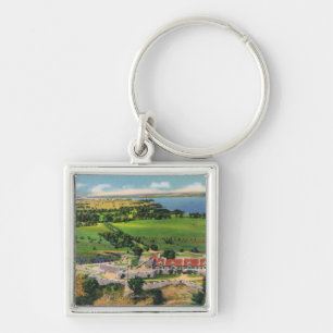 The Fort, Lake Champlain in Distance Keychain