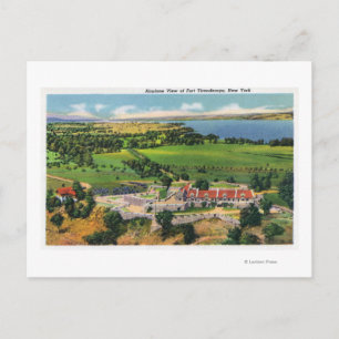 The Fort, Lake Champlain in Distance Postcard