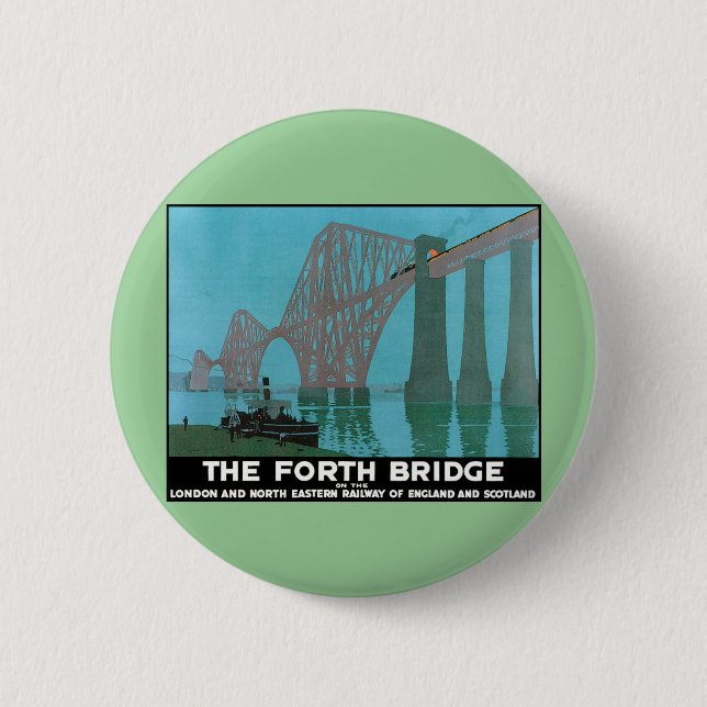 The Forth Bridge - North Eastern Railway 2 Inch Round Button (Front)