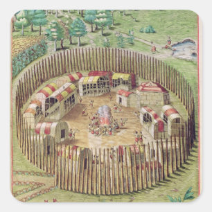 The Fortified Town of Pomeiooc Square Sticker