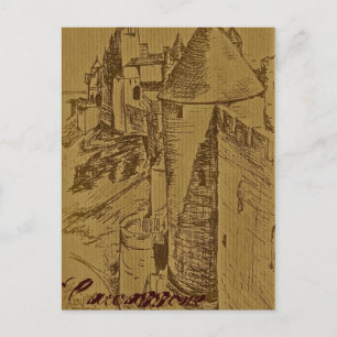 The Fortress of Carcassone Postcard