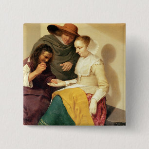 The Fortune Teller, 1631 2 Inch Square Button