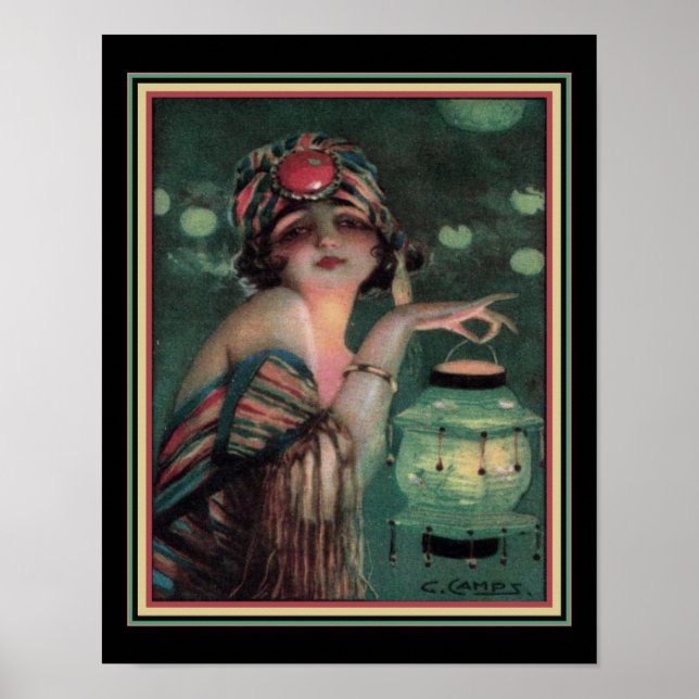 "The Fortune Teller" 1920's Art Deco Poster (Front)