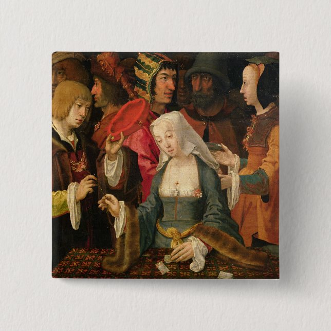 The Fortune Teller 2 Inch Square Button (Front)