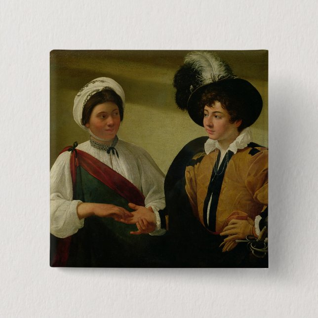 The Fortune Teller, c.1596-97 2 Inch Square Button (Front)