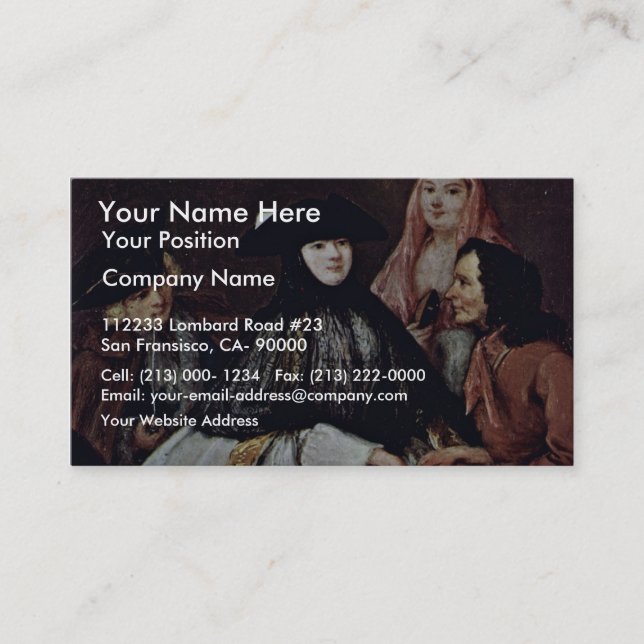 The Fortune Teller Detail By Longhi Pietro Business Card (Front)