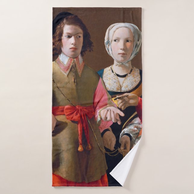 The Fortune Teller, La Tour Bath Towel (Bath Towel)