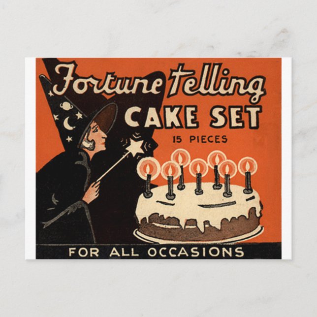 The Fortune Telling Cake Postcard (Front)