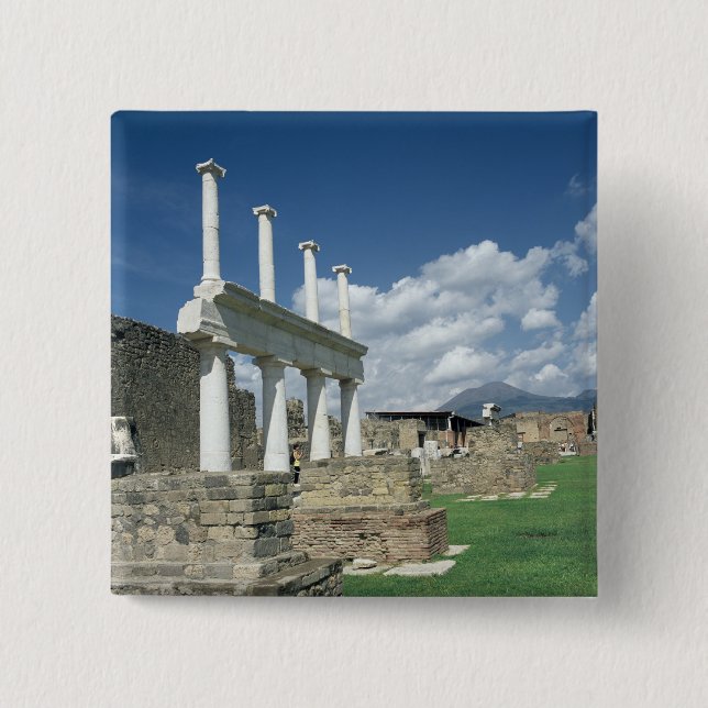 The Forum 2 Inch Square Button (Front)