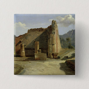 The Forum of Pompeii 2 Inch Square Button