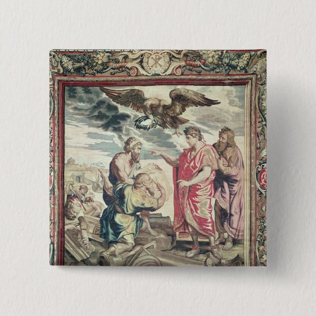 The Founding of Constantinople 2 Inch Square Button (Front)
