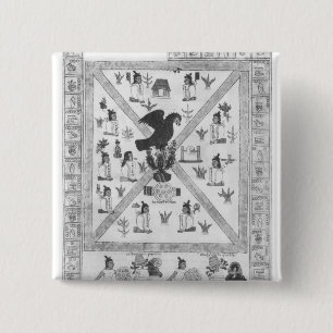 The Founding of Tenochtitlan 2 Inch Square Button