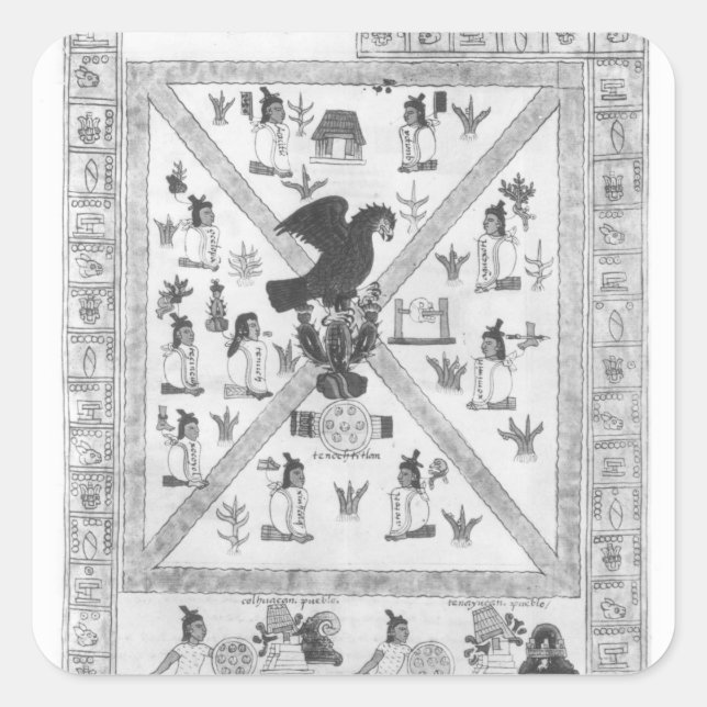 The Founding of Tenochtitlan Square Sticker (Front)